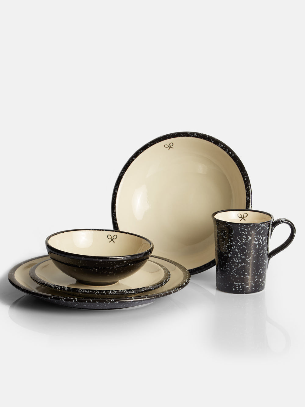 Taza ceramica esmalte bicolor