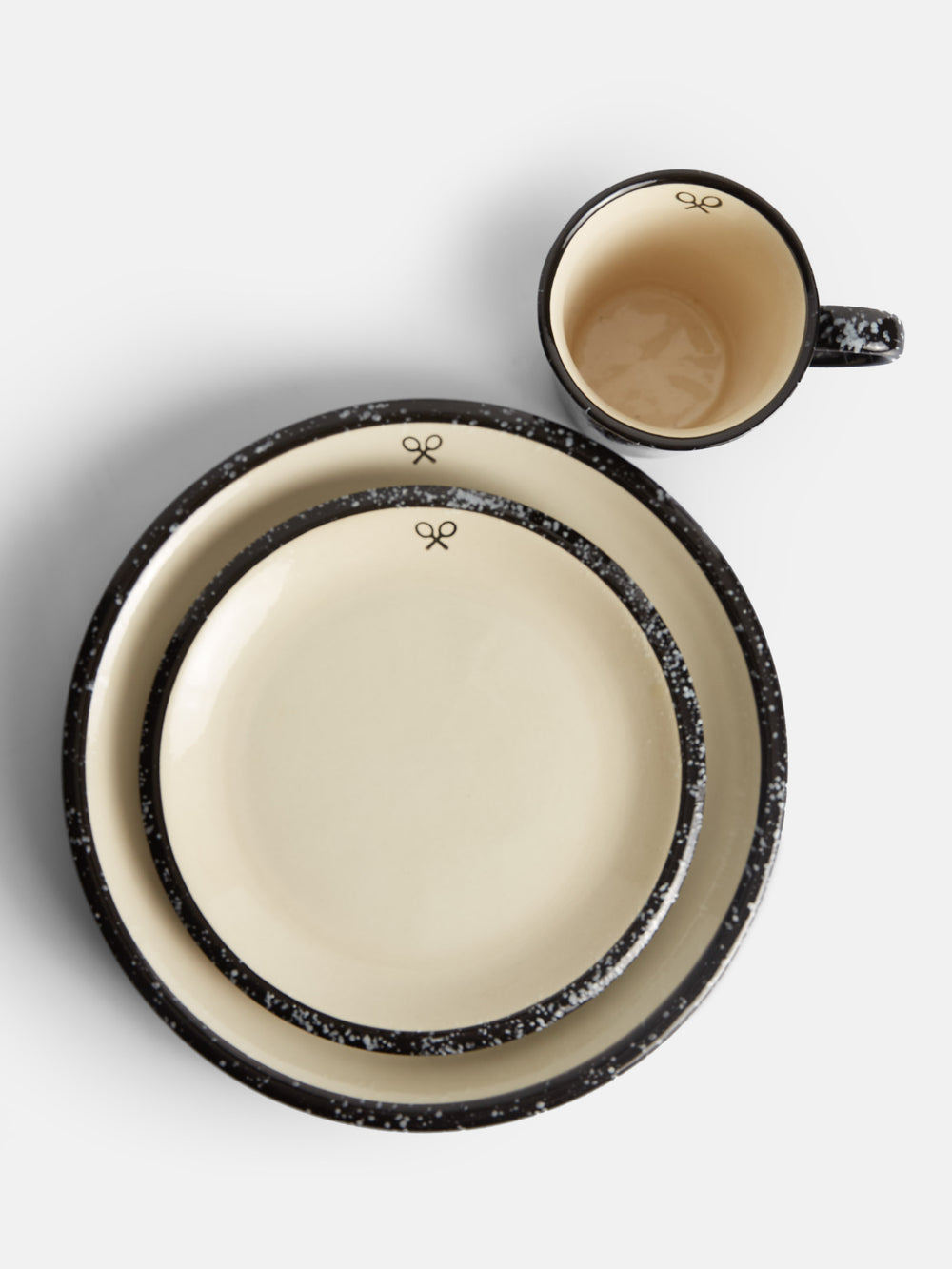 Taza ceramica esmalte bicolor