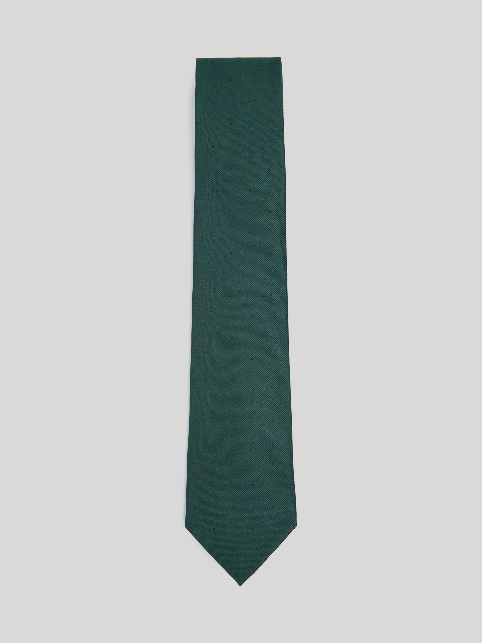 Corbata silbon mini puntos verde