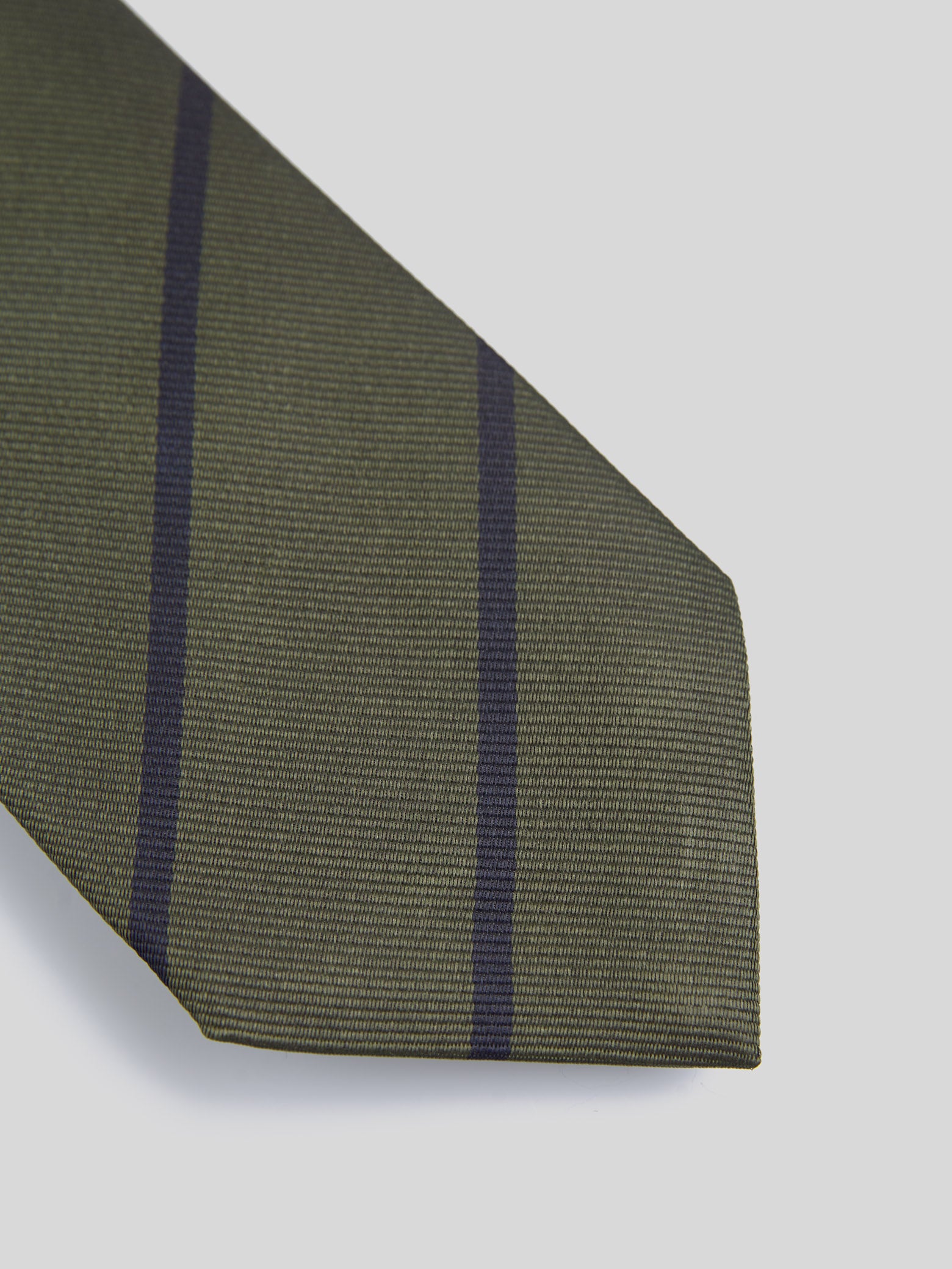 Corbata vintage silbon mini rayas verde