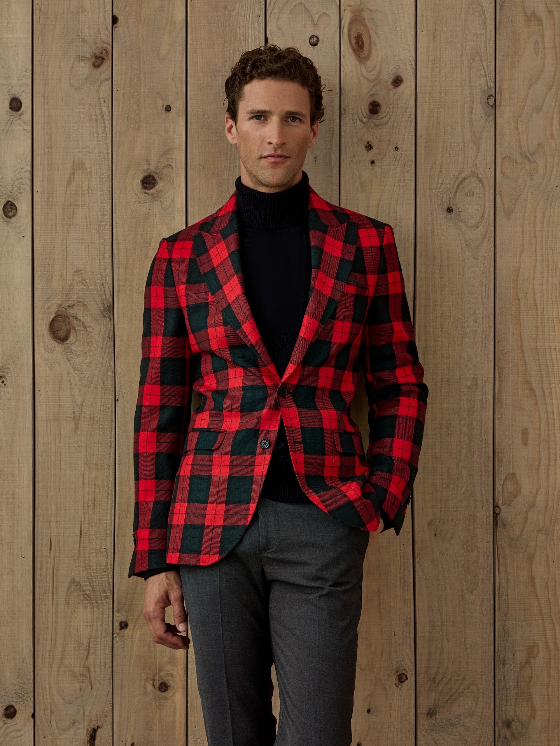 American tartan plaid Ruz burgundy