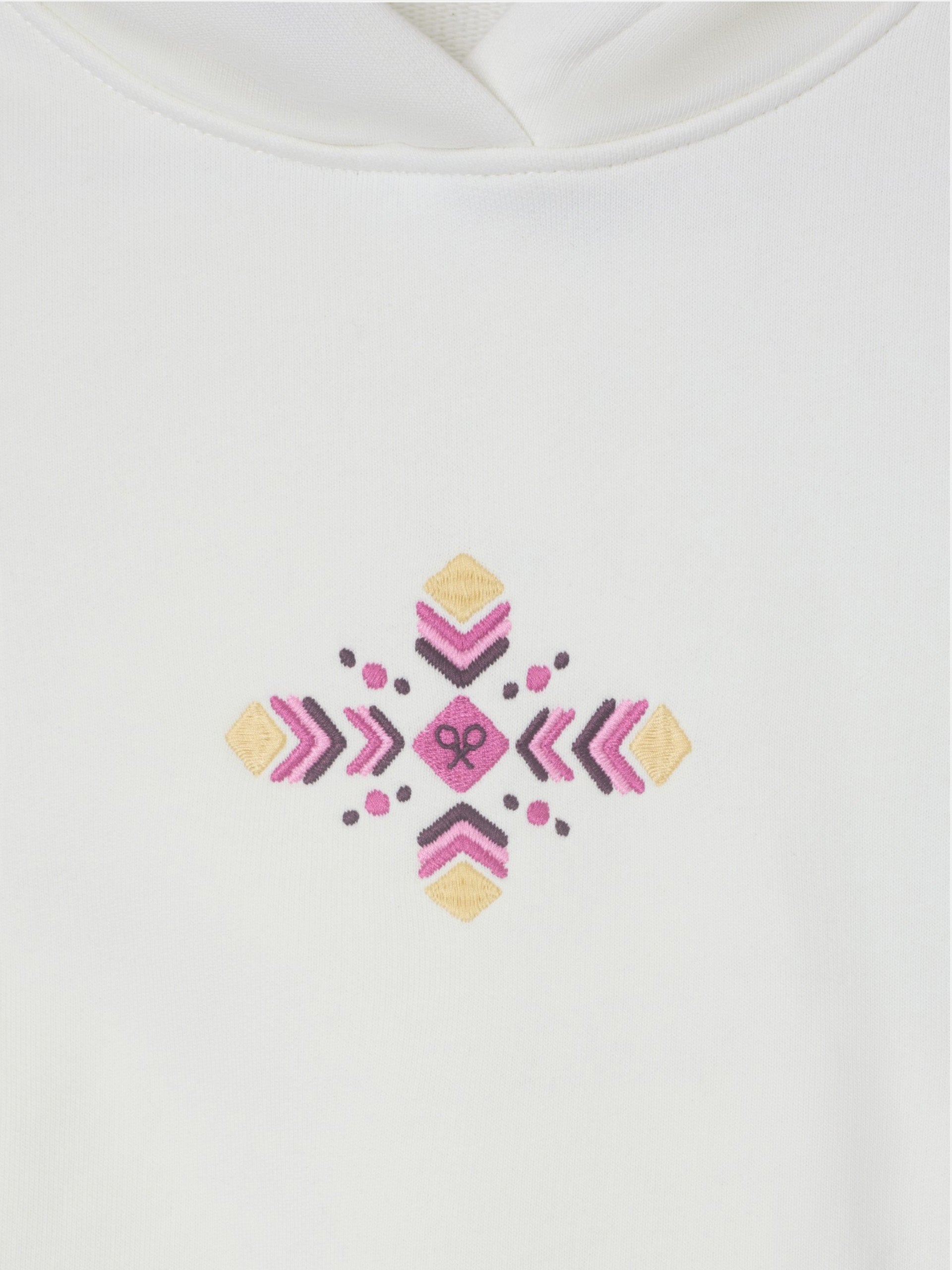 Sudadera girl capucha etnica crudo
