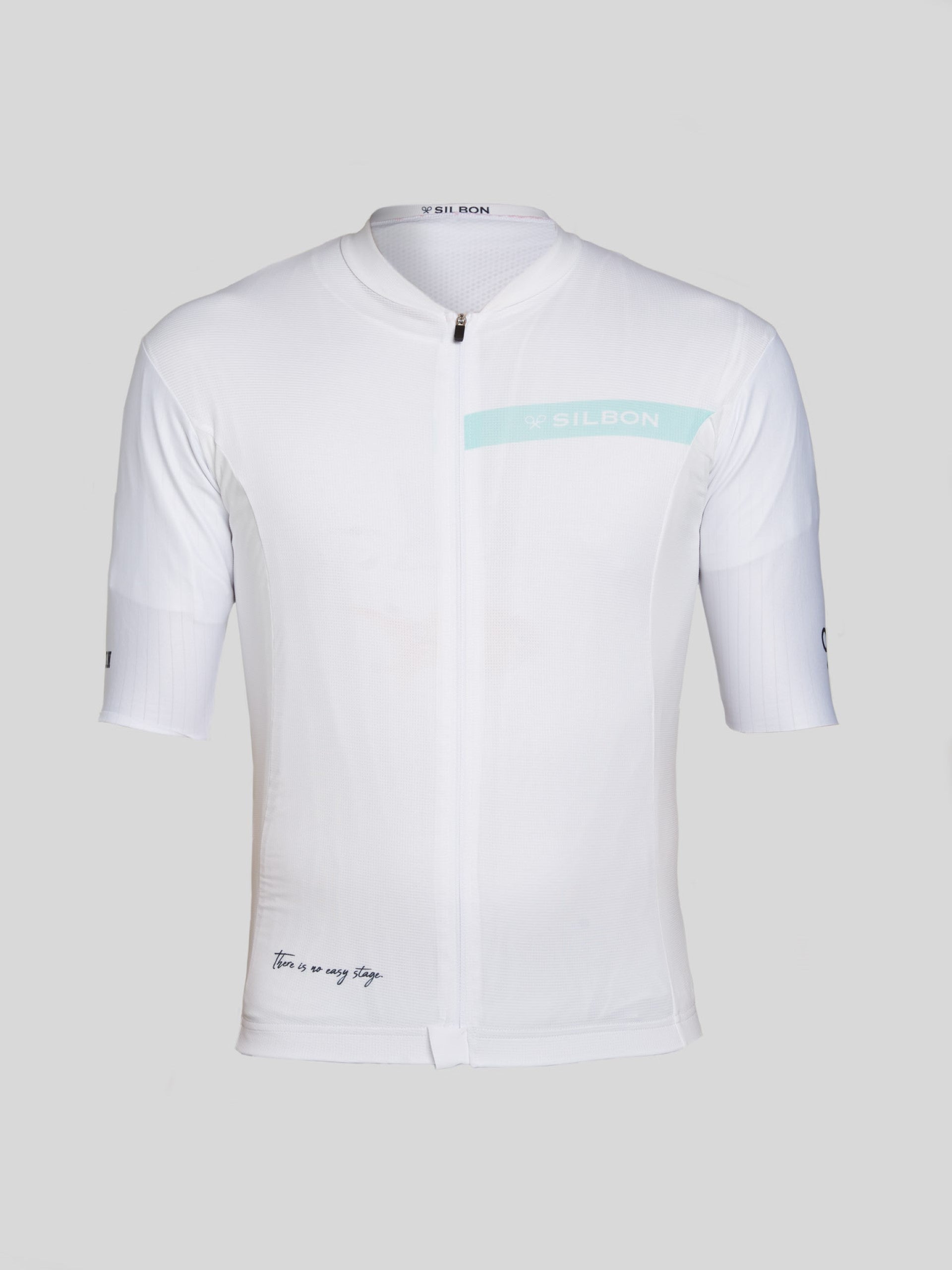 Aquamarine white silbon jersey