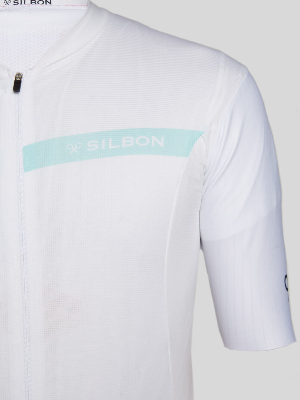 Maillot silbon blanc aigue-marine