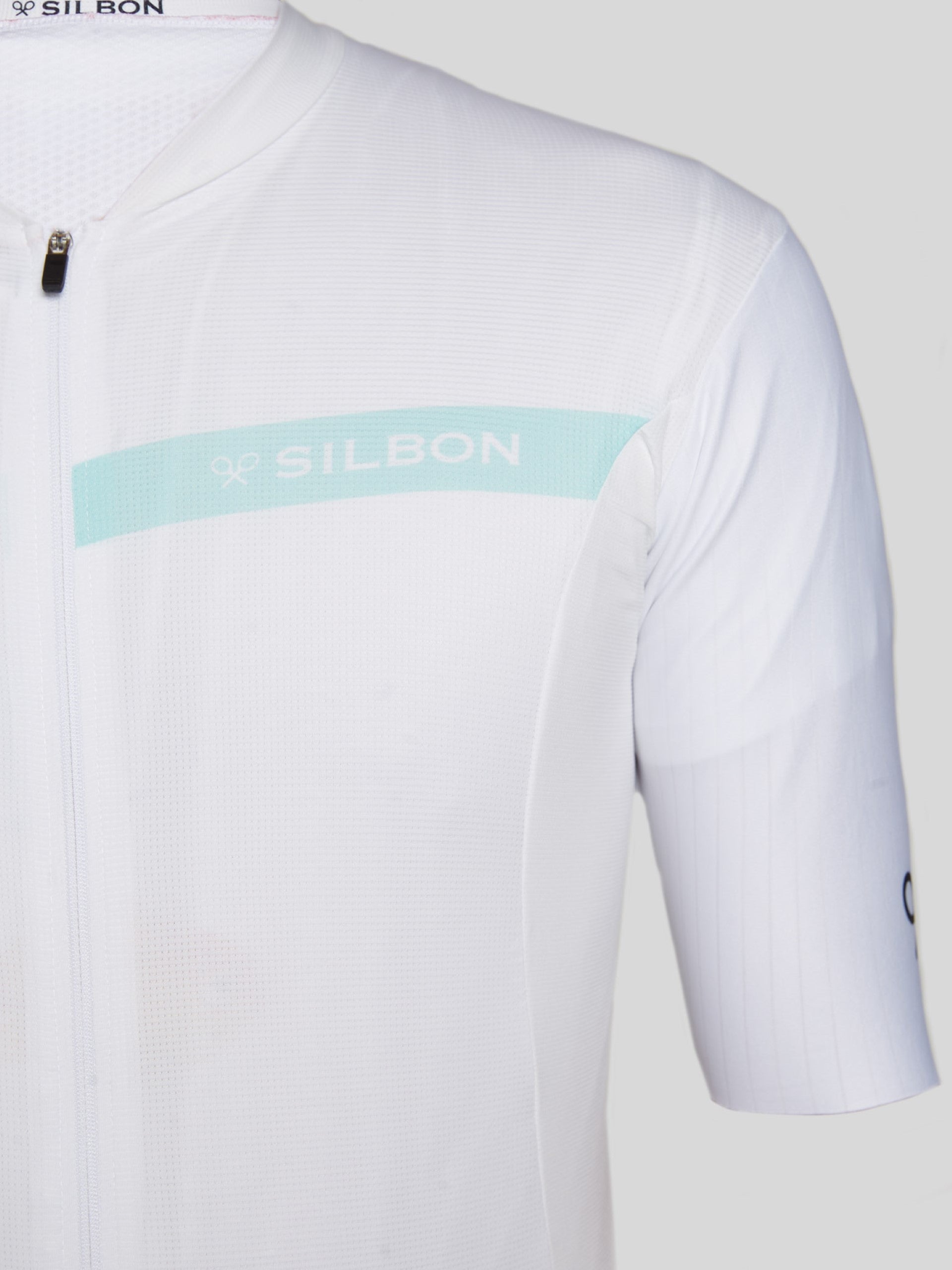 Aquamarine white silbon jersey