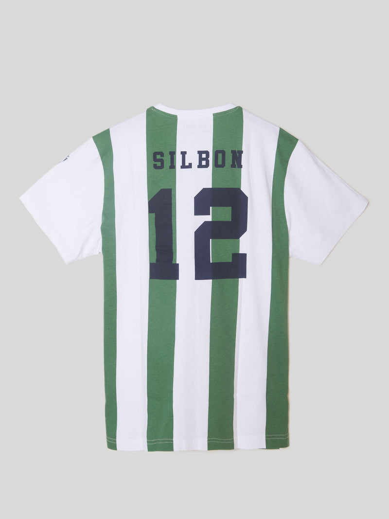 Camiseta retro blanquiverde silbon blanca
