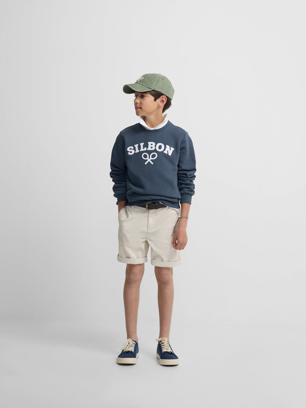 Sudadera kids raqueta media azul marino