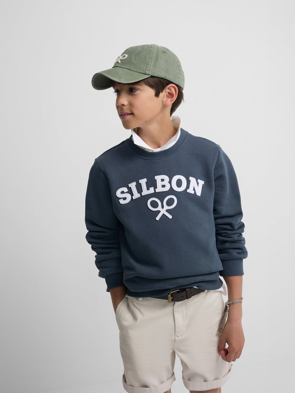 Sudadera kids raqueta media azul marino