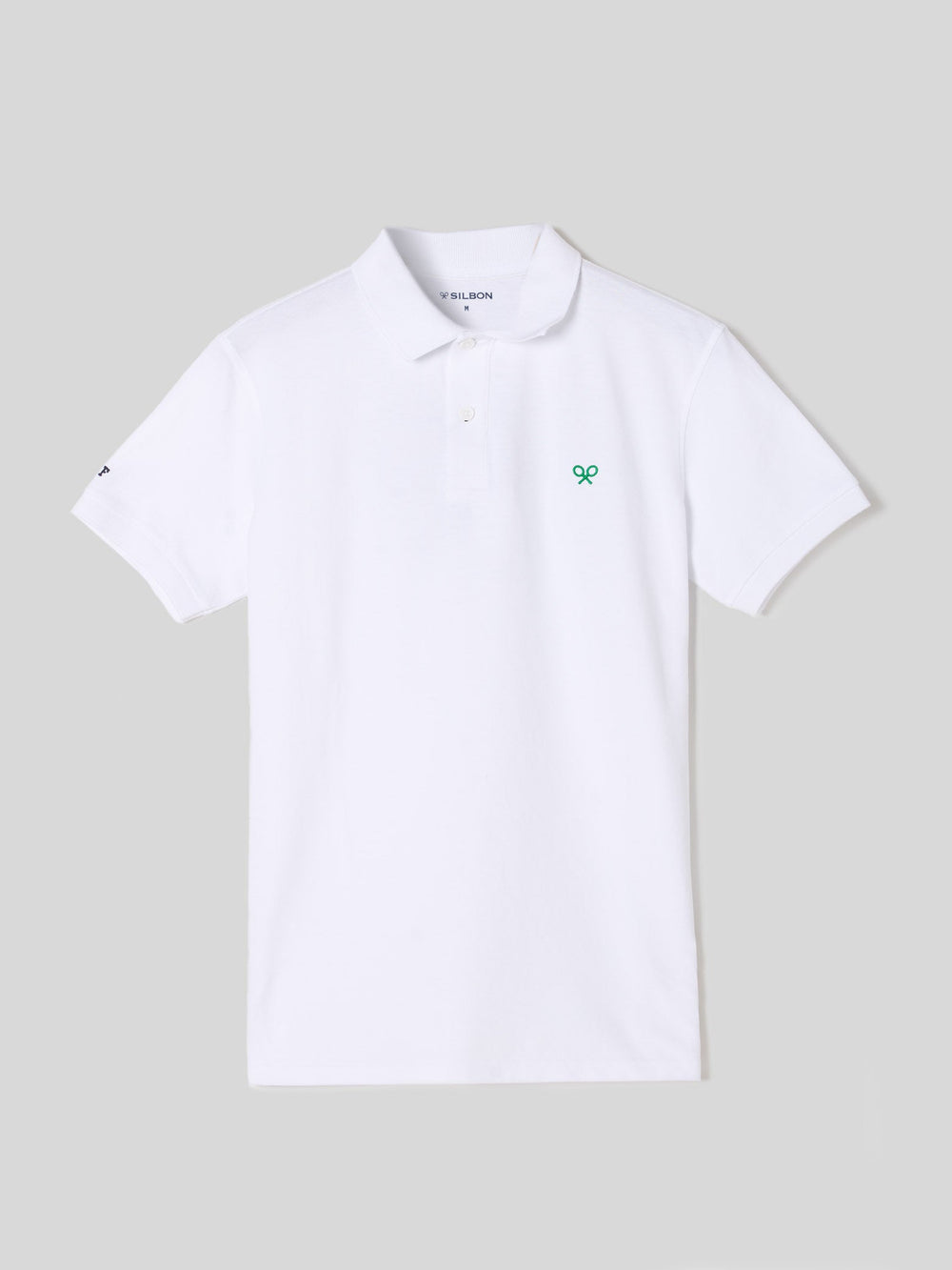 Polo raquete branco e verde