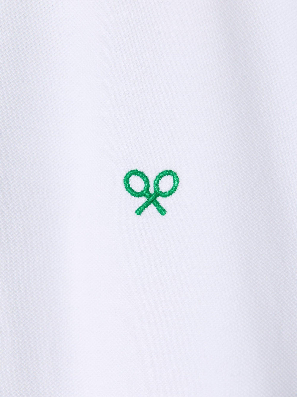 Polo raquete branco e verde