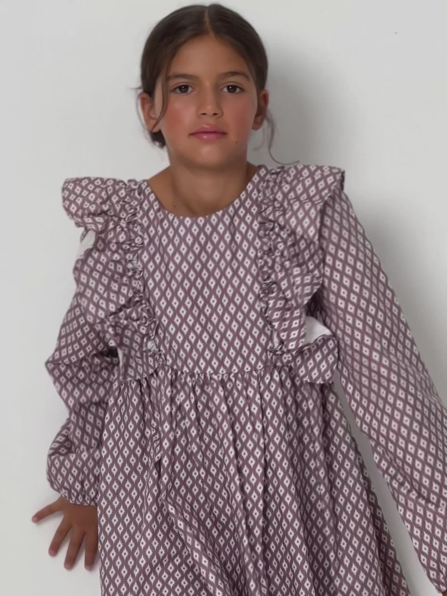 Vestido girl estampado etnico morado