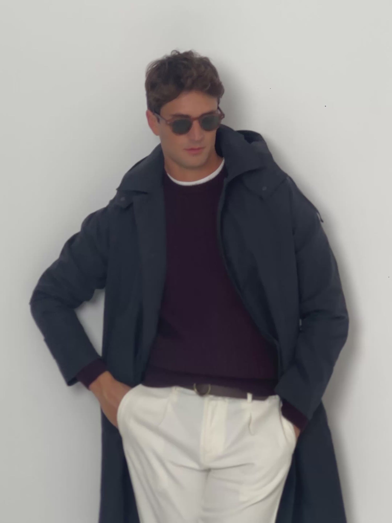 Gabardina azul marino