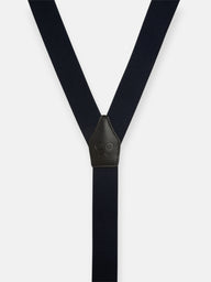 Plain navy blue Silbon suspenders