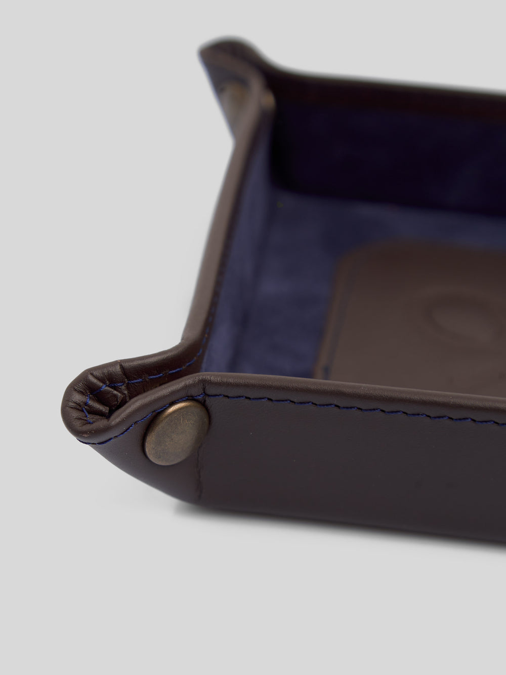 Vaciabolsillos silbon piel azul