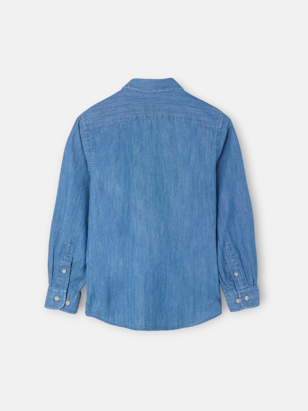 Camisa desportiva de criança em ganga azul navy